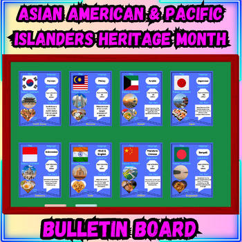 Preview of Asian American Pacific Islander Heritage Month Bulletin Board Classroom decor
