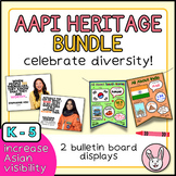 Preview of AAPI Heritage Month Bulletin Board Bundle | Quote Posters & Country Pennants