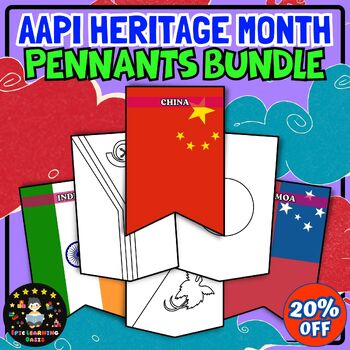 Preview of Asian Pacific American Islander Heritage Month Country Pennants Activity