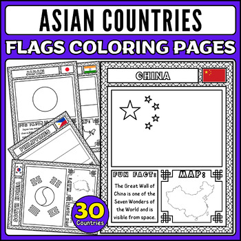 Preview of Asian American Pacific Islander Heritage Month: Country Flags Coloring Pages