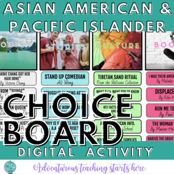 Preview of Asian American & Pacific Islander Heritage Month:  Digital Choice Board Activity