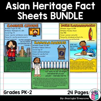 Preview of Asian American & Pacific Islander Heritage Month Fact Sheets for Early Readers