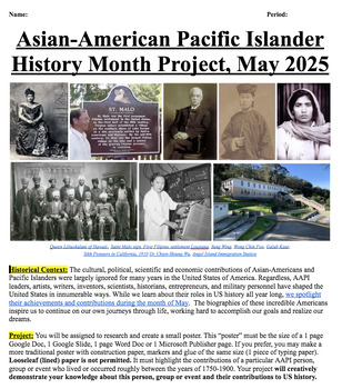 Preview of Asian-American Pacific Islander Heritage Month One-Page Project May 2023