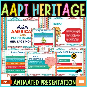 Preview of Asian American & Pacific Islander Heritage Month PowerPoint & Google Slides AAPI