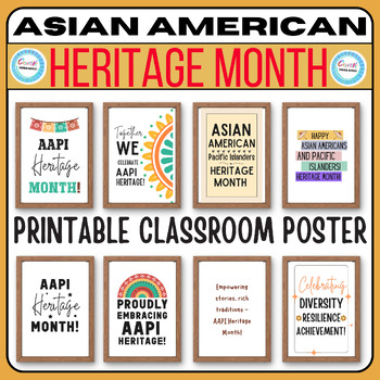 Preview of Asian American&Pacific Islander Heritage Month Printable Classroom Posters,AAPI