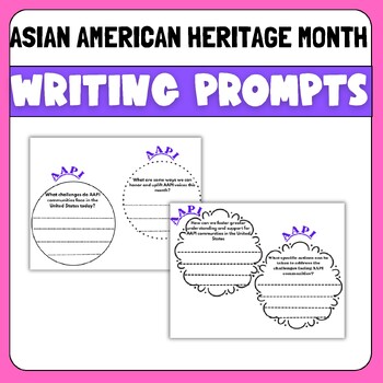Preview of Asian American&Pacific Islander Heritage Month Writing prompts,AAPI Activities