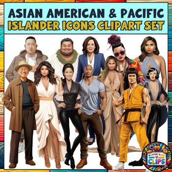 Preview of Asian American & Pacific Islander Icons Clipart Set AAPI Heritage Heritage Month