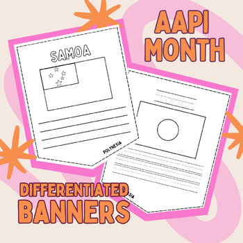Preview of Asian American Pacific Islander Month DIFFERENTIATED Flag Banners