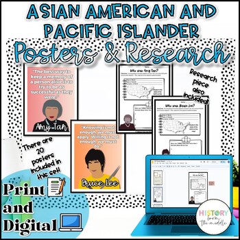 Preview of Asian American Pacific Islander Month Posters & Research - Print and Digital