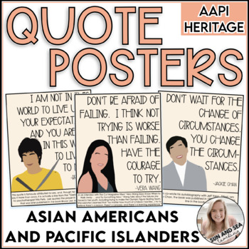 Preview of Asian American/Pacific Islander Quote Posters with Context | AAPI Heritage Month