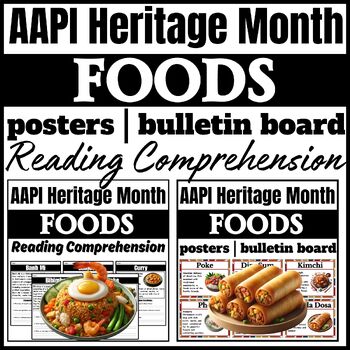 Preview of Asian American & Pacific Islander cuisine |foods |posters |Reading Comprehension