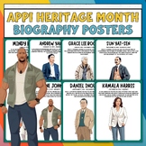 Preview of Asian American & Pacific Islanders Heritage Month Bio Posters | Bulletin Board