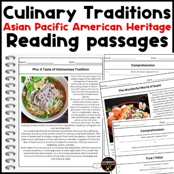 Preview of Asian American Pacific Islanders Heritage Month Reading Passages + Comprehension