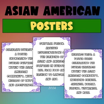 Preview of Asian American & Pacific Islanders Heritage Month craft-activities AAPI Posters