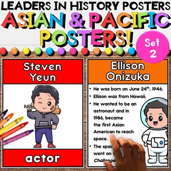 Preview of Asian American & Pacific Islanders Posters or Coloring Pages with Quotes & Facts
