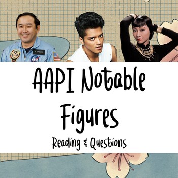 Preview of Asian American and Pacific Islander Figures Reading & Questions