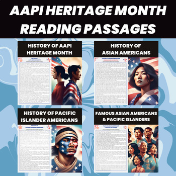 Preview of Asian American and Pacific Islander Heritage Month AAPI Reading Passages