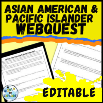 Preview of Asian American and Pacific Islander Heritage Month Activity AAPI WEBQUEST