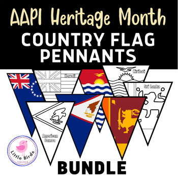 Preview of Asian American and Pacific Islander Heritage Month Country Pennants Bundle