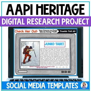 Preview of Asian Pacific American Heritage Month DIGITAL Activity - AAPI Research Project