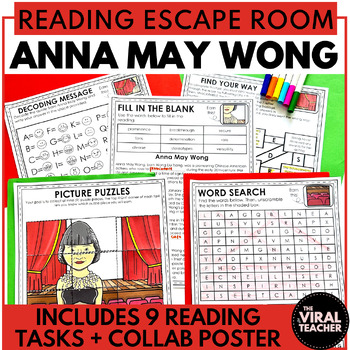 Preview of Asian American and Pacific Islander Heritage Month Reading Escape Room Activity