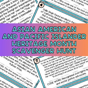 Preview of Asian American and Pacific Islander Heritage Month Scavenger Hunt