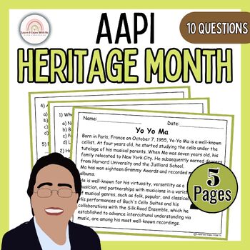 Preview of Asian American and Pacific Islander Heritage Reading Comprehension | Yo Yo Ma