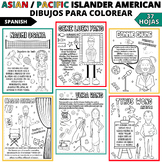 Asian American and Pacific Islander coloring pages in span