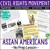 Asian Americans Civil Rights Lesson - Reading Passage & Co