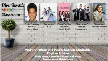 Preview of Asian Americans and Pacific Islander Musicians Rhythm (whole, dotted half notes)