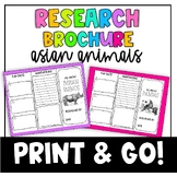 Asian Animal Research Brochures (Print & Go!) (Great for S