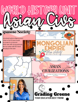 Preview of Asian Civilizations Unit with Google Slides and Student Activities