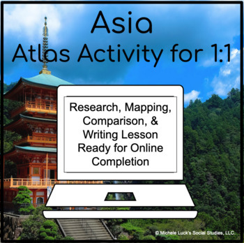 Preview of Asian Countries - Asia Atlas Activity for 1:1 Google Drive Classroom