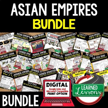 Preview of Asian Empires BUNDLE (World History BUNDLE), Digital Learning, Google, & Print