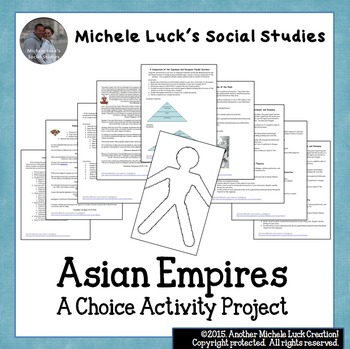 Preview of Asian Empires Choice Activity Assignments Cumulative Projects World