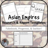 Asian Empires Research and Report Templates w/Teaching Sug