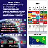 Asian Flags PNGs, PPT, Flash Cards, and Bingo Boards