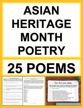 Preview of Asian Heritage Month (AAPI) Poetry Activities | Printable & Digital