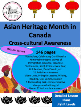 Preview of Asian Heritage Month in Canada, JR/INT, 146 pp, FULL UNIT, ENGLISH
