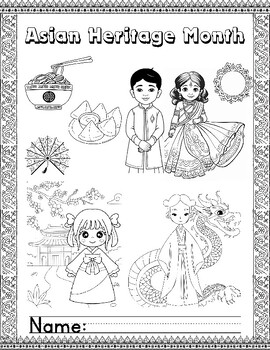 Preview of Asian Heritage Month in Canada Student Workbook