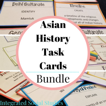 Preview of Asian History Task Cards Bundle