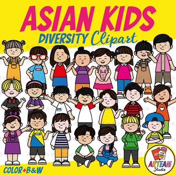 Preview of Asian Kids Clipart | Around the World Clipart [ARTeam Studio]