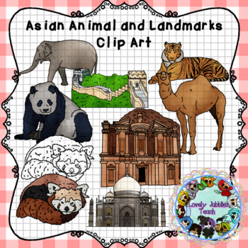 Preview of Asian Landmarks and Animals Clip Art