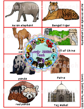 Preview of Asian Landmarks and Animals PDF