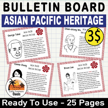 Preview of Asian Pacific American Heritage Bulletin Board (25 Important Facts) 25 Figures