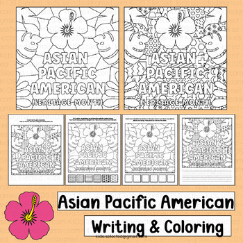 Preview of Asian Pacific American Heritage Month Activities Coloring Page Writing Pop Art