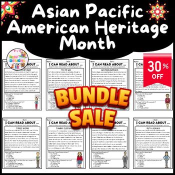 Preview of Asian Pacific American Heritage Month BUNDLE / Reading Comprehension