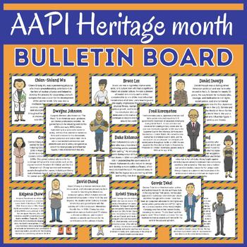 Preview of Asian Pacific American Heritage Month Bulletin Board | AAPI Biography Posters