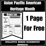 Asian Pacific American Heritage Month Bulletin Board Biogr