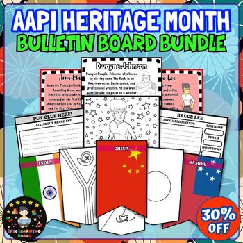 Preview of Asian Pacific American Heritage Month Bulletin Board Posters and Pennants Bundle